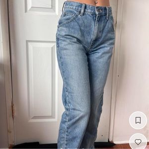 Uniqlo High Waisted Blue Jeans
